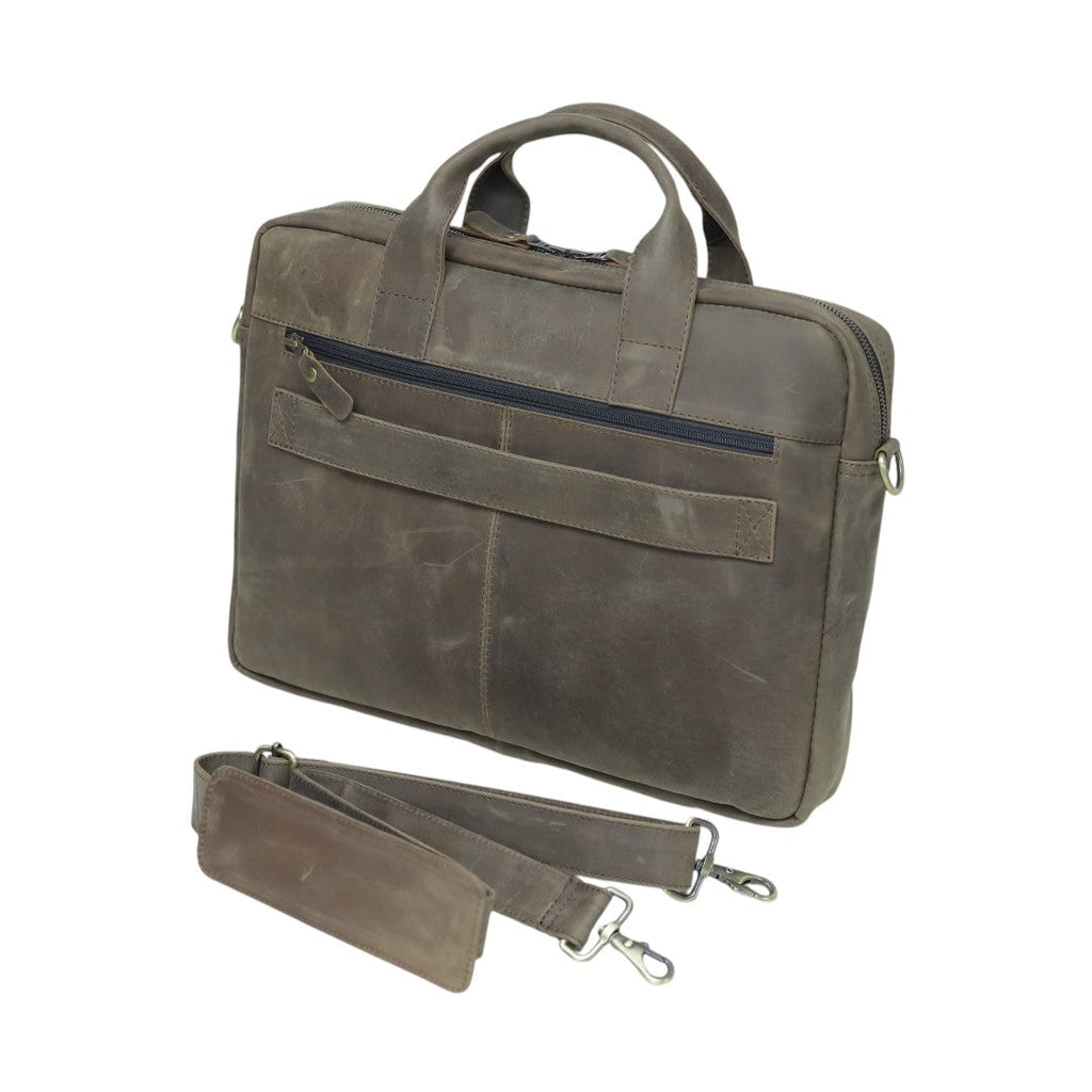 The Nomad Hunter Briefcase – Distressed Olive-Brown