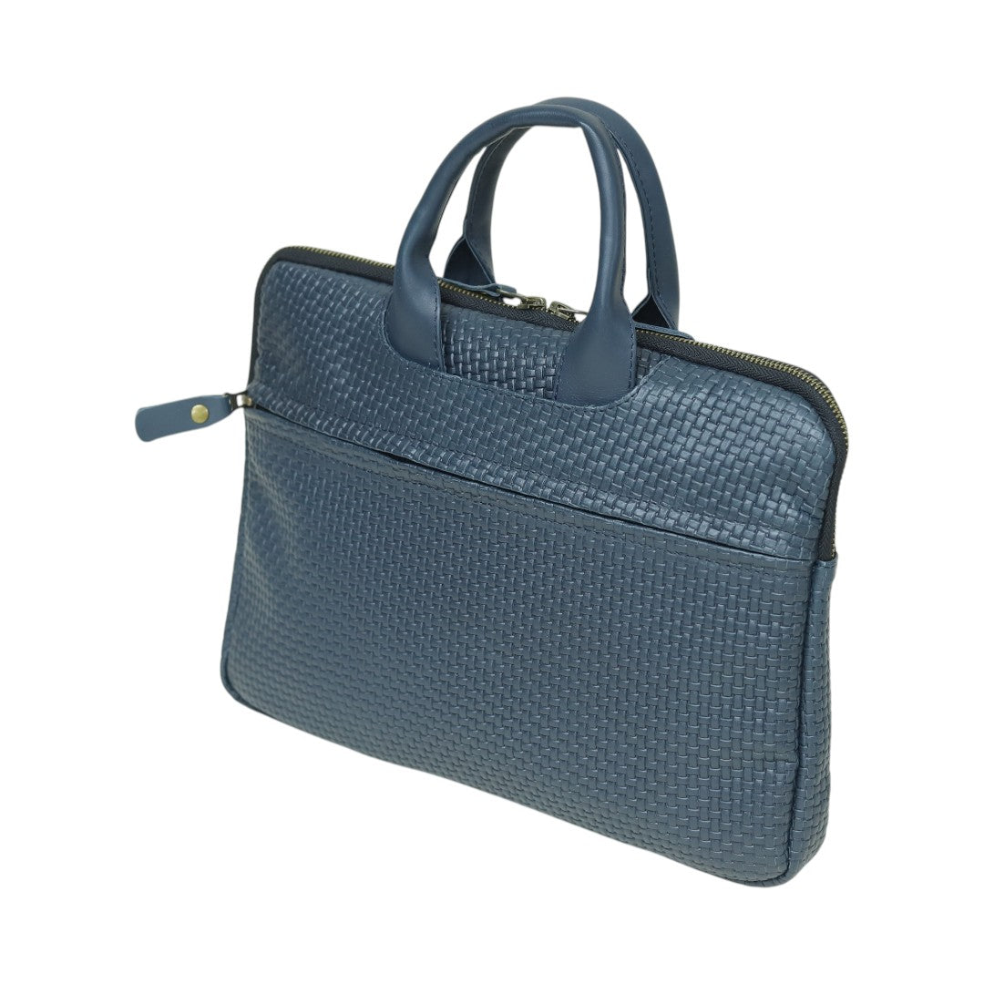 The Intrepid Woven Briefcase – Blue
