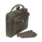 The Nomad Hunter Briefcase – Distressed Olive-Brown
