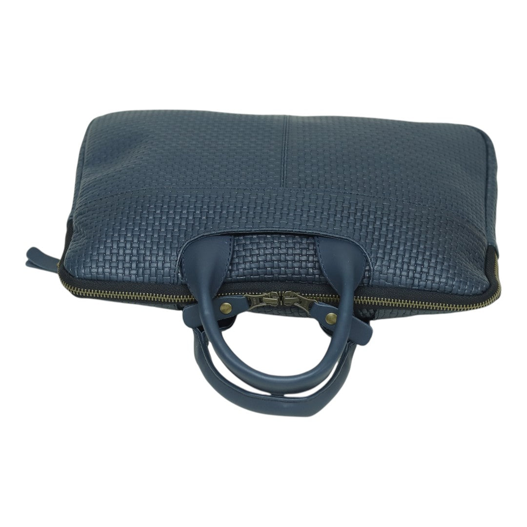 The Intrepid Woven Briefcase – Blue