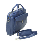 The Atlas Leather Laptop Bag — Cobalt Blue