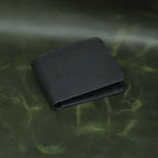 Minimalist Bi-Fold Leather Wallet with Coin Pocket