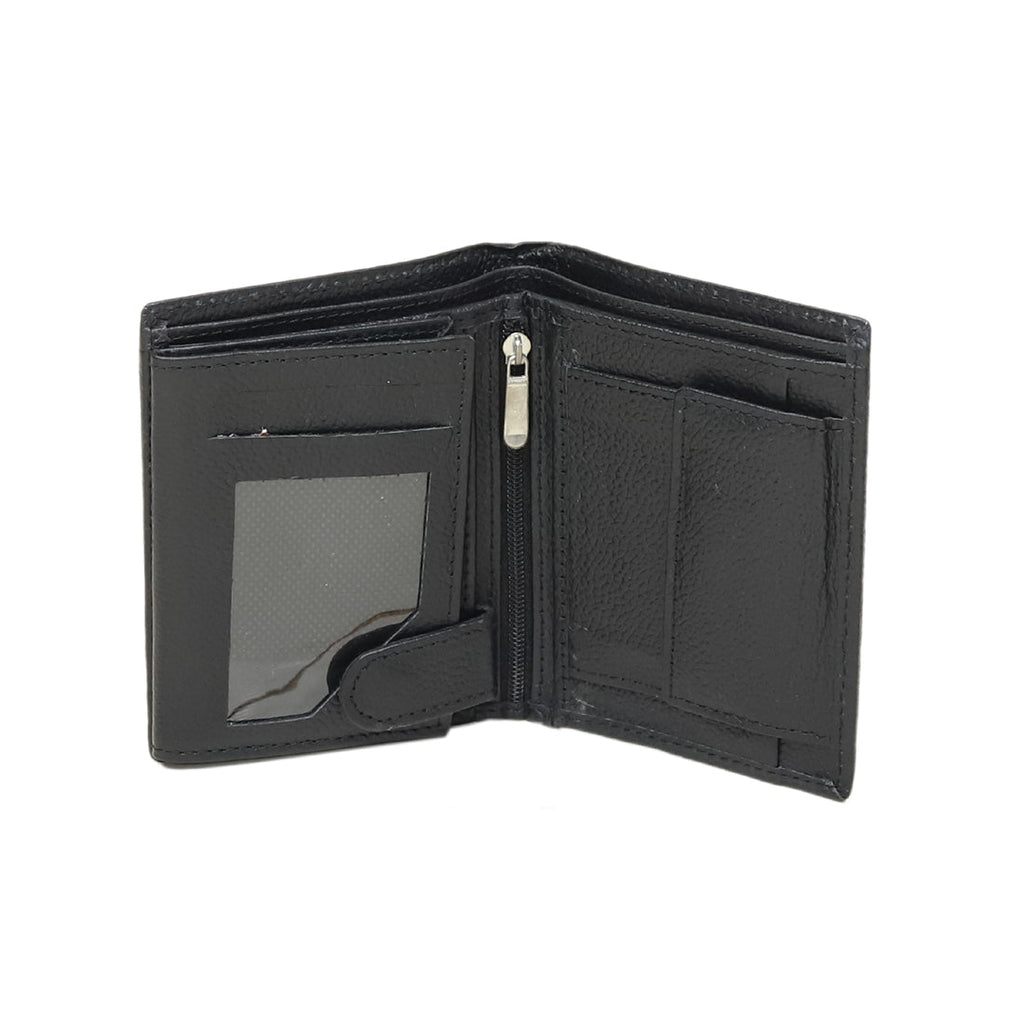 Multi-Storage Textured Leather Book Wallet