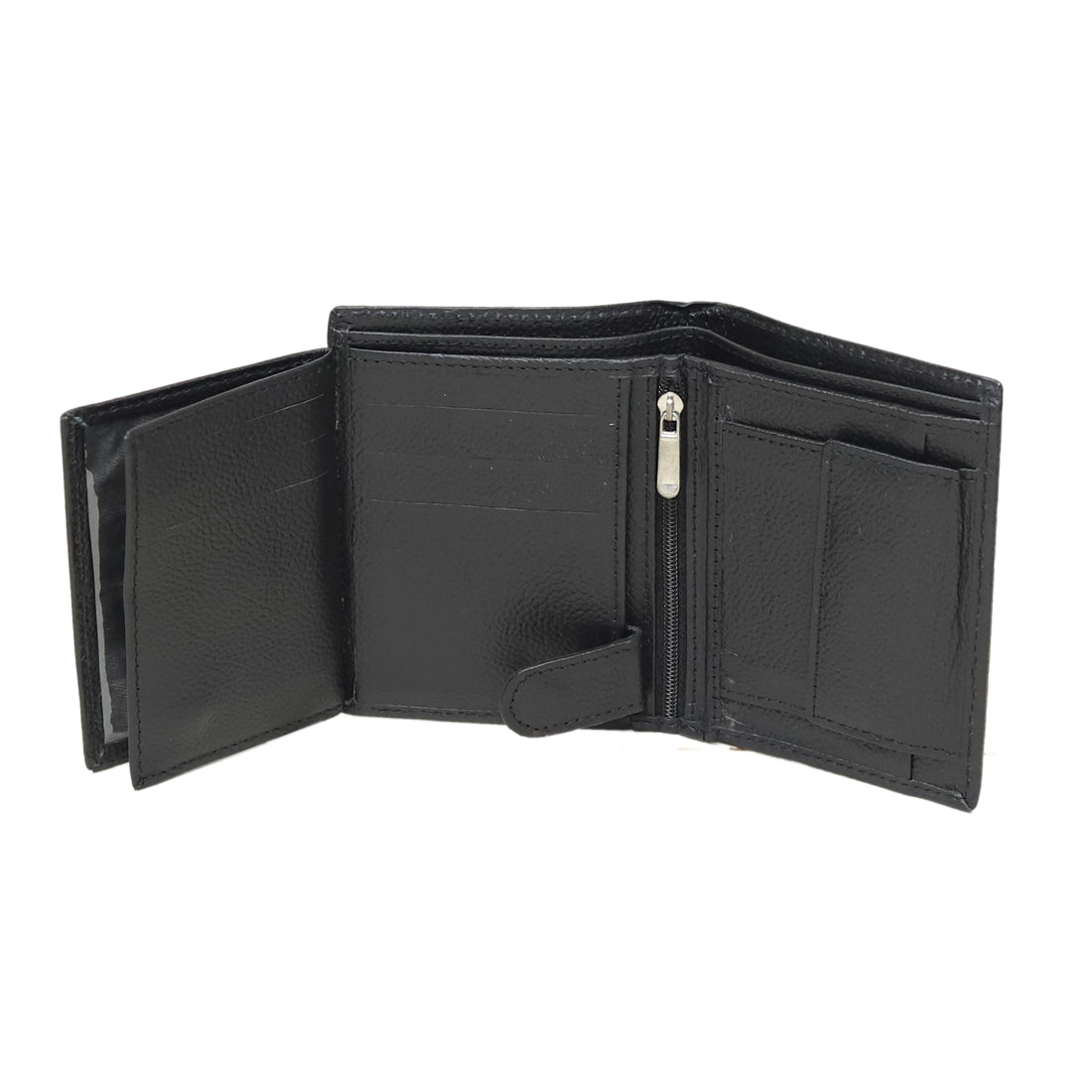 Multi-Storage Textured Leather Book Wallet