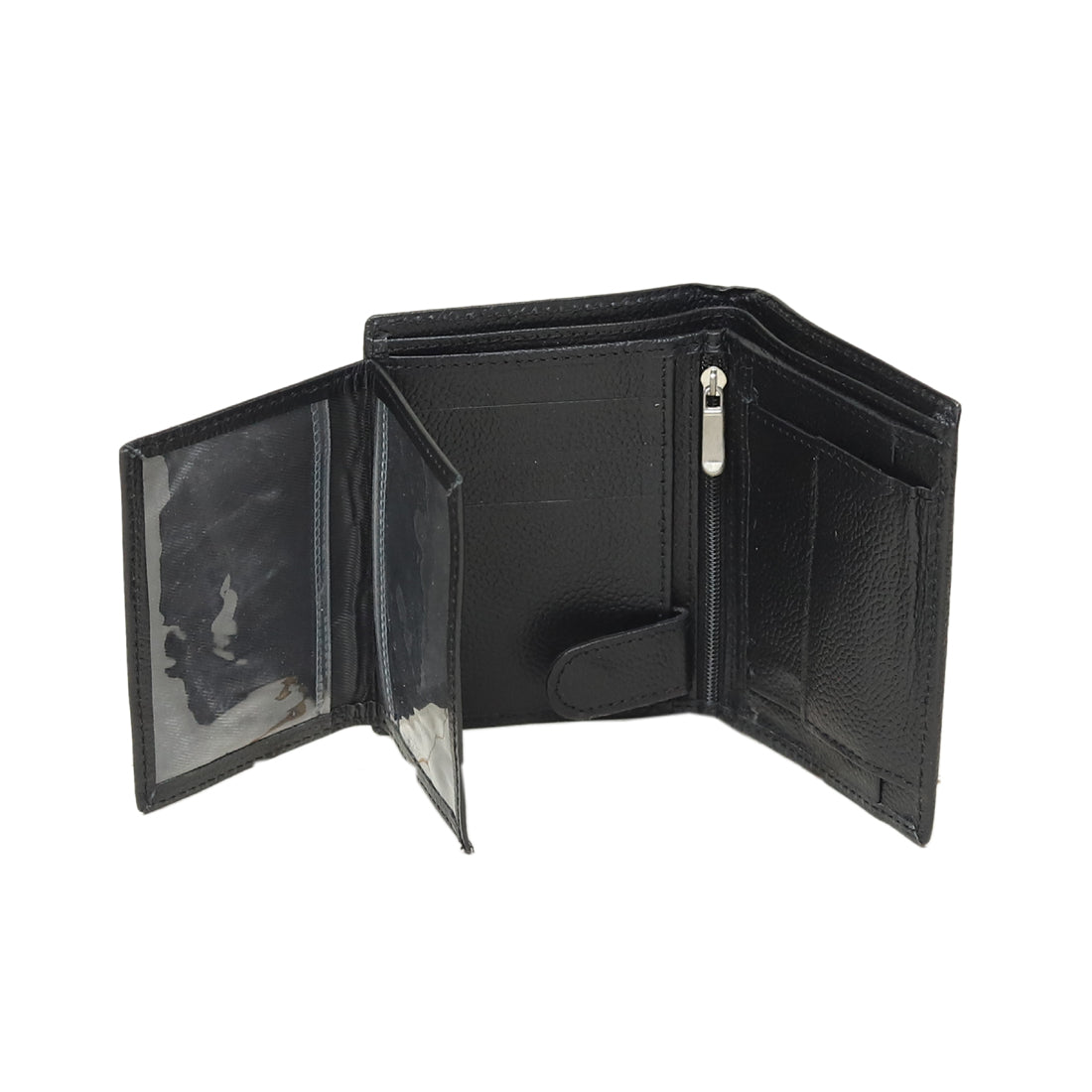 Multi-Storage Textured Leather Book Wallet