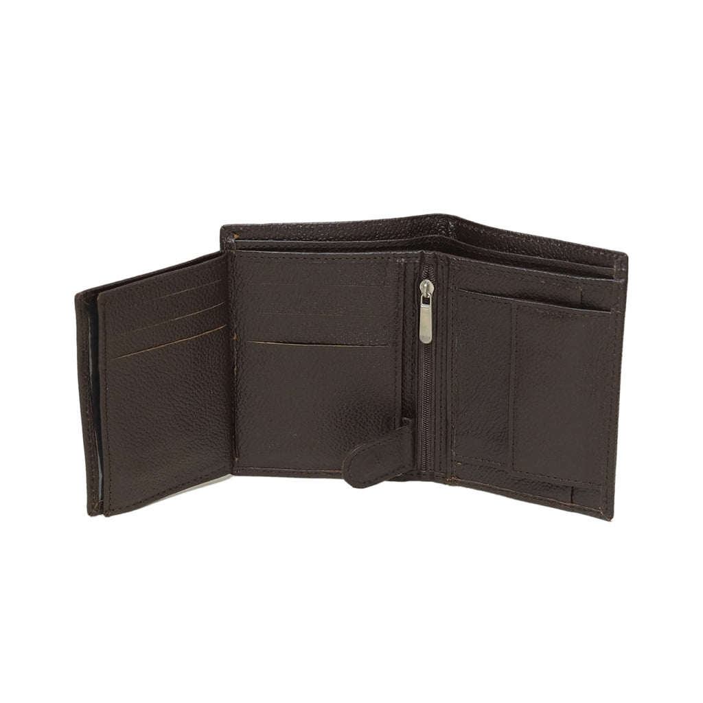 Multi-Storage Textured Leather Book Wallet