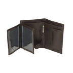 Multi-Storage Textured Leather Book Wallet