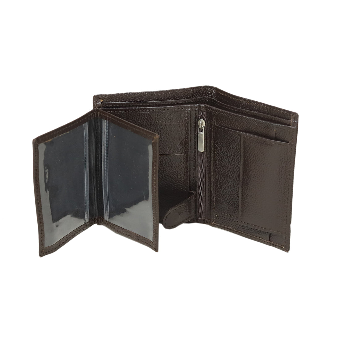 Multi-Storage Textured Leather Book Wallet