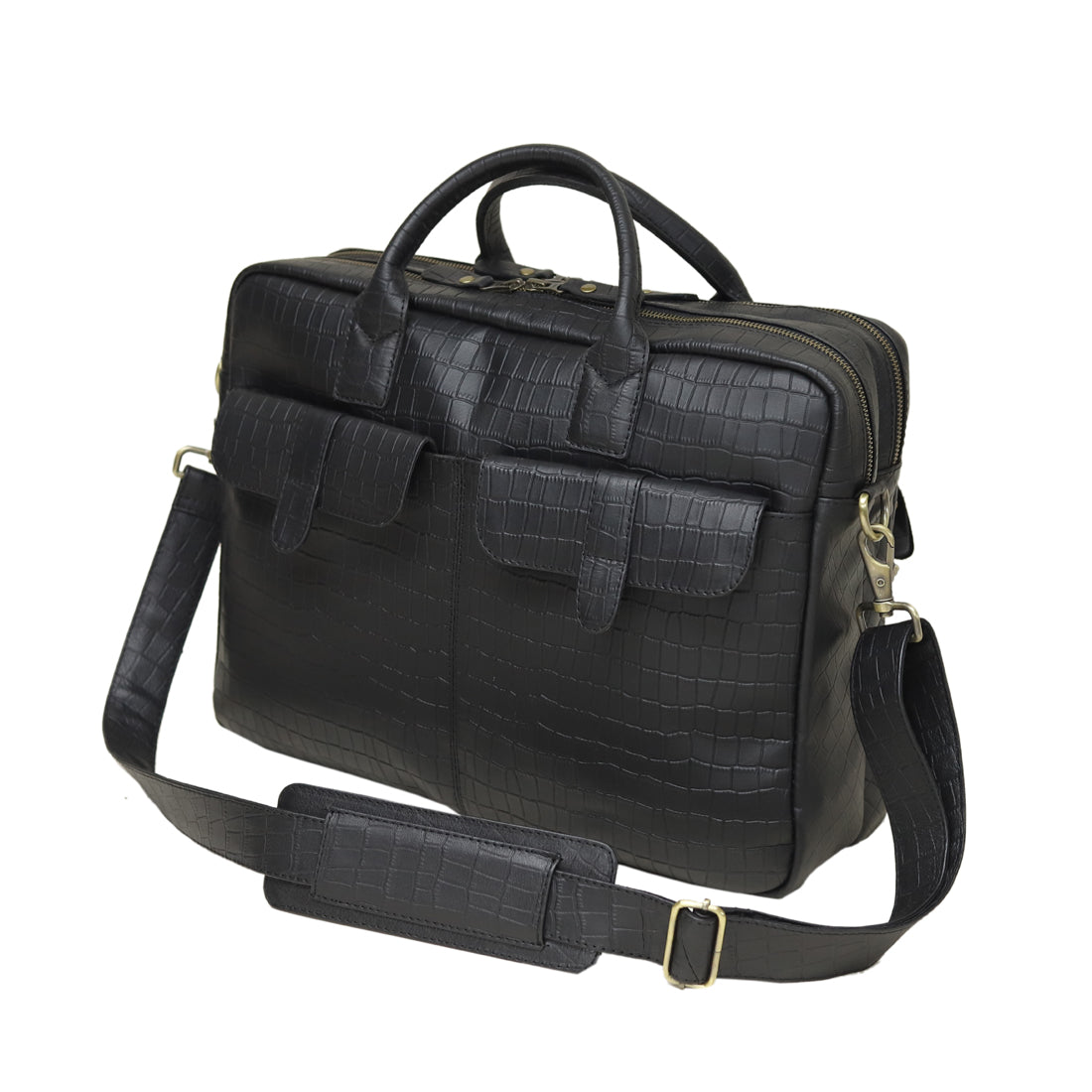 The Sovereign Croc Sleeve – Onyx Black
