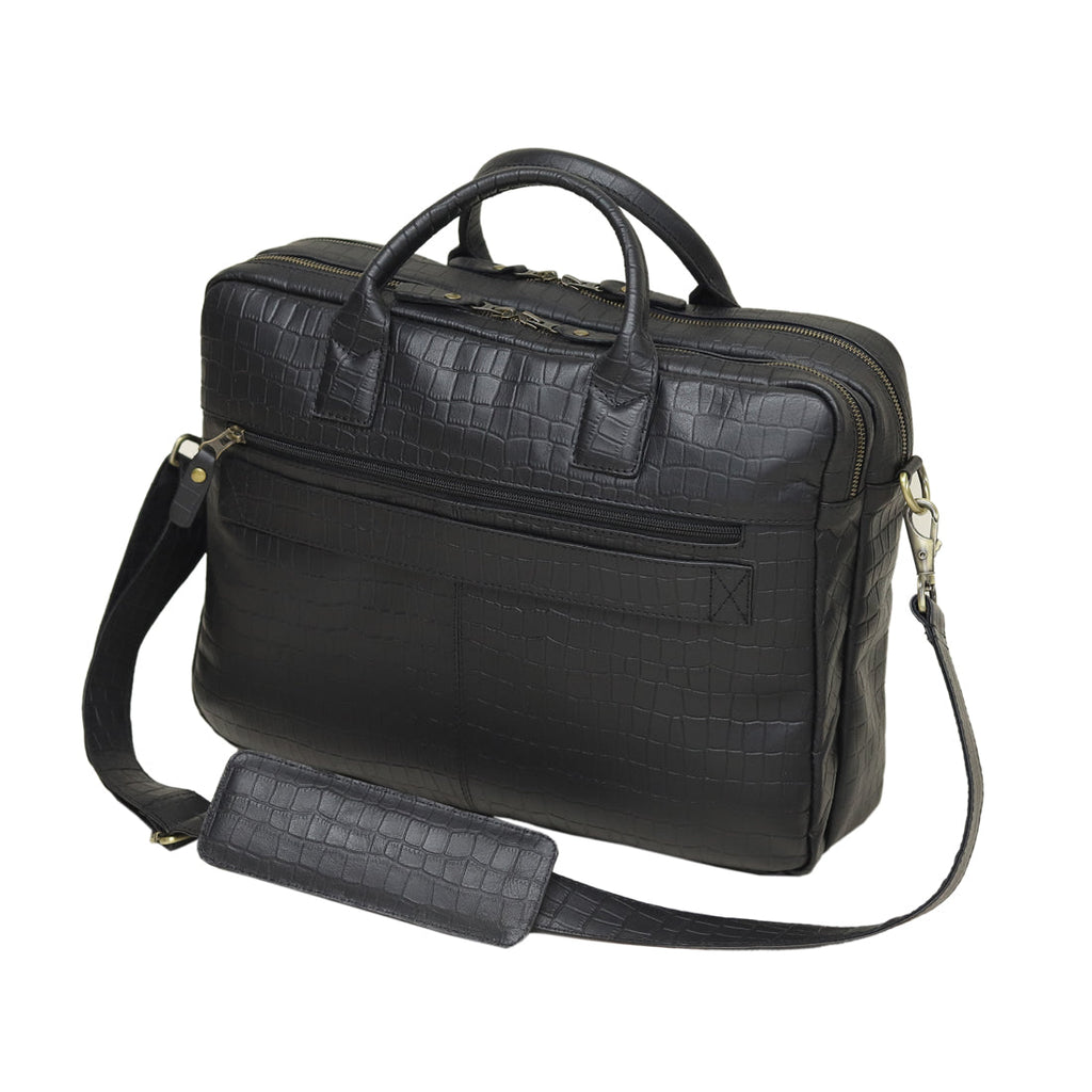 The Sovereign Croc Sleeve – Onyx Black