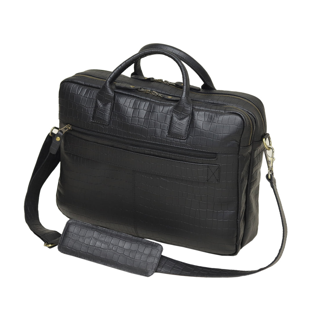 The Sovereign Croc Sleeve – Onyx Black