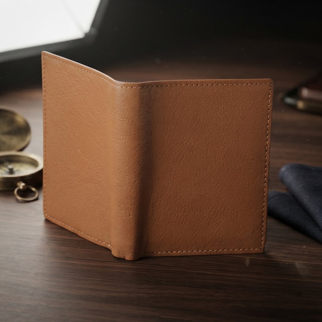 Multi-Storage Textured Leather Book Wallet